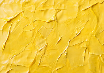 Bright yellow textured surface showcasing intricate patterns and depth with vibrant color under natural light
