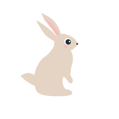 cute easter bunny rabbit. invitation, nursery, birthday card.