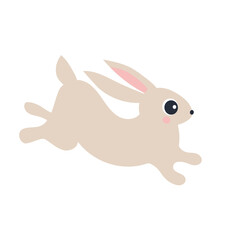 cute easter bunny rabbit. invitation, nursery, birthday card.