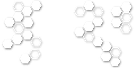 Modern and seamless pattern in design with hexagonal molecular structures in technology background.Abstract background with hexagons and geometric pattern in honeycombs design in illustration.