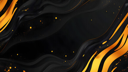 Black background with yellow and orange stripes of flames, cartoon style
