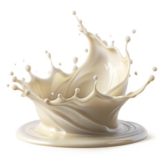 Milk splash on transparent background 