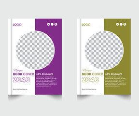 Business corporate book cover design template in A4 template design.