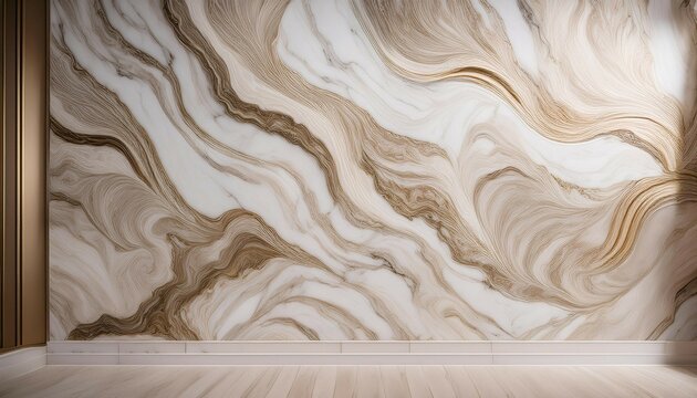 elegant marble wall featuring a sophisticated white and beige pattern adding a touch of luxury and style to any interior space
