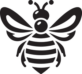 vector illustration of cartoon bee