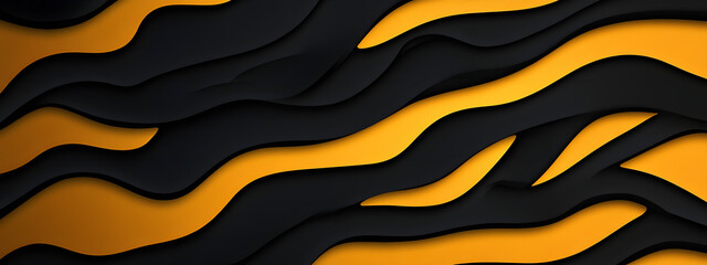 Black background with yellow and orange stripes of flames, cartoon style
