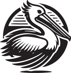 vector illustration of a pelican