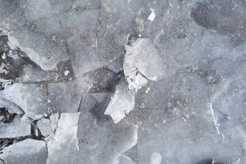 ice on the ground. freezing. frozen water