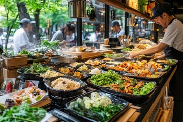 Obraz premium Japanese food banner