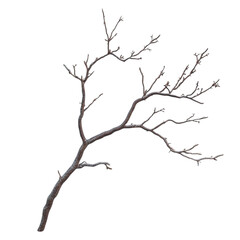 Bare branches reaching through abstract geometric landscape a surreal winter scene,