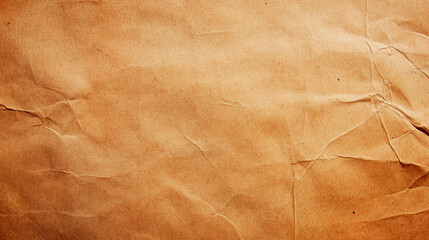 Vintage aged brown paper texture with visible creases, stains, wrinkles, and a rustic natural appearance for retro designs.