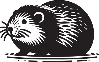 vector illustration of a cartoon mouse