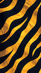Black background with yellow and orange stripes of flames, cartoon style
