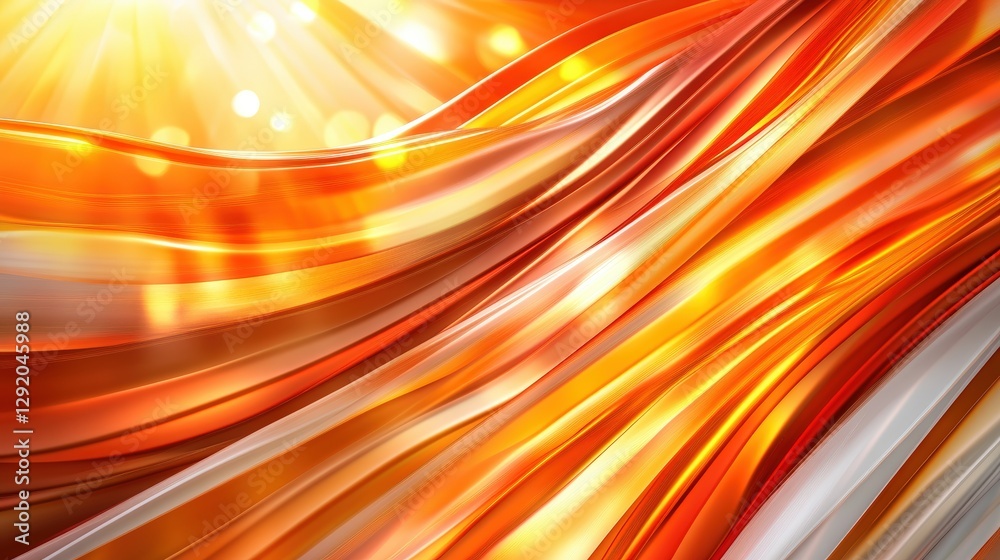 Poster abstract background design with orange and white lines creating a modern artistic pattern