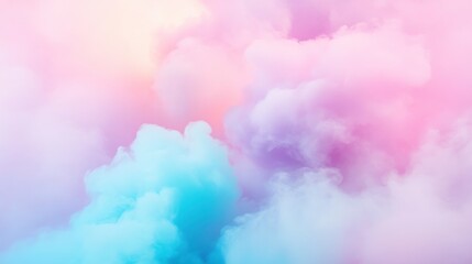 Soft Ambient Cloudscape with Abstract Design Elements