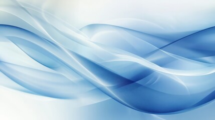 Soft flowing blue waves create a serene and calming atmosphere, perfect for relaxation or meditation spaces