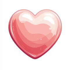 Heart-shaped symbol representing affection and love in a minimalist style