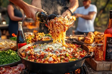 Fototapeta premium Pasta food banner