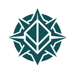 Abstract geometric logo vector element.