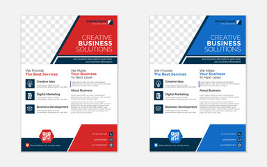Corporate creative colorful business flyer template design