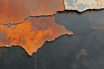 Flaking Paint: Abstract Macro of Peeling Surface