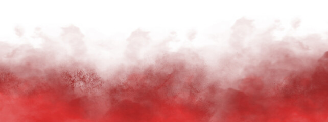 PNG fog texture isolated on transparent background. Border from smoke. Design element. Red vector cloudiness.