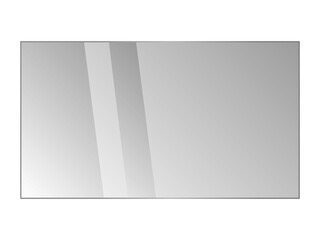 Clear, Shiny Acrylic Sheet. Transparent Plastic Panel. Realistic Glare and Reflection. PNG
