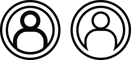 User profile icon set. Person representing a user profile or avatar vector design