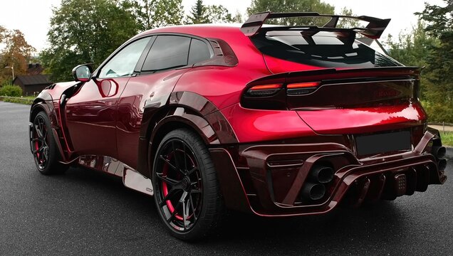 Ferrari MANSORY red car on a road
