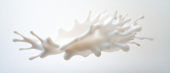 Obraz premium Milk splash on white background