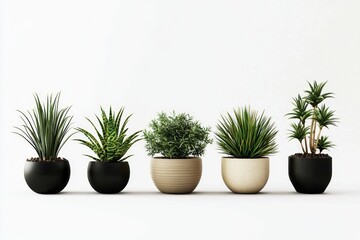 Fototapeta premium Succulents growing beautifully in individual containers. 
