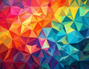 abstract geometric polygons vibrant multicolored polygons create a dynamic low poly abstract background