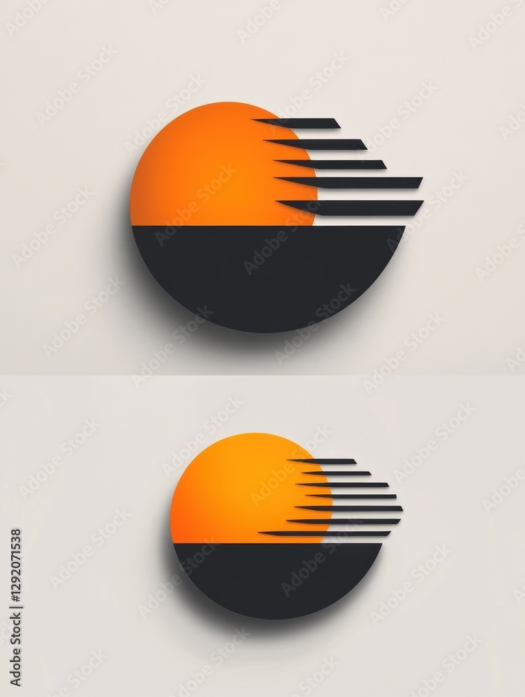 Aufkleber Comparison of outdated logo with modern sleek redesigned version showcasing branding evolution in visual identity. Generative AI