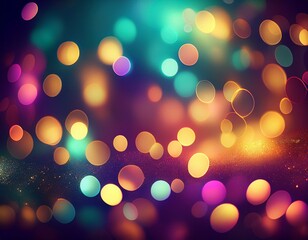 colorful abstract bokeh lights background for creative projects