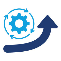 Enhance Flat Blue Icon