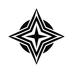 Abstract geometric logo vector element.