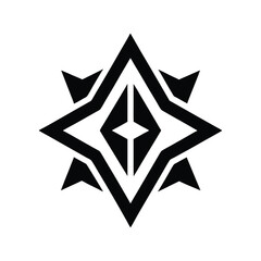 Abstract geometric logo vector element.