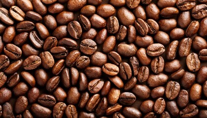 Fototapeta premium coffee beans as a background top view