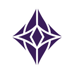 Abstract geometric logo vector element.