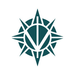 Abstract geometric logo vector element.