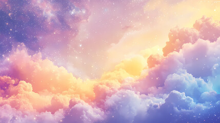 celestial dreamscape fluffy clouds