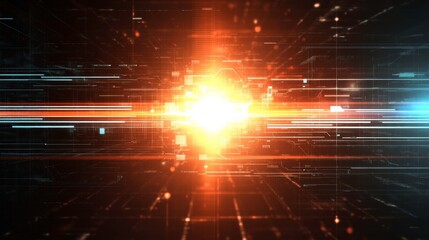 Abstract High-Tech Security Environment with Bright Light