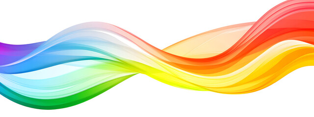 Vector background with rainbow wavy lines on the bottom edge of a white canvas, colorful
