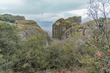 The rocks and views in meteora in greece. 