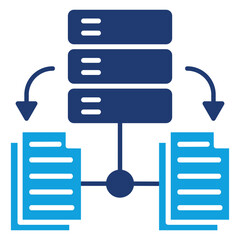 Data Classification Solid Blue Icon