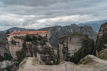 Fototapeta premium The monasteries in the beautiful village of Meteora in Greece. 