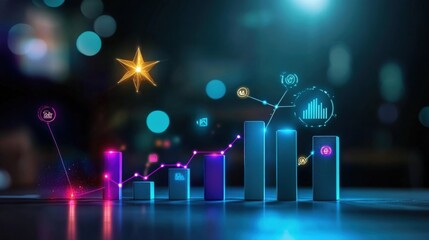 Data visualization trends business analytics digital workspace modern office informative concept