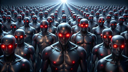 Obraz premium 3d render of a crowd of people