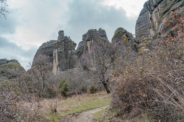 The rocks and views in meteora in greece. 