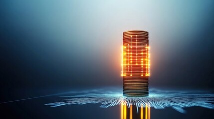 Innovative energy storage solutions modern technology digital concept futuristic environment abstract viewpoint renewable energy